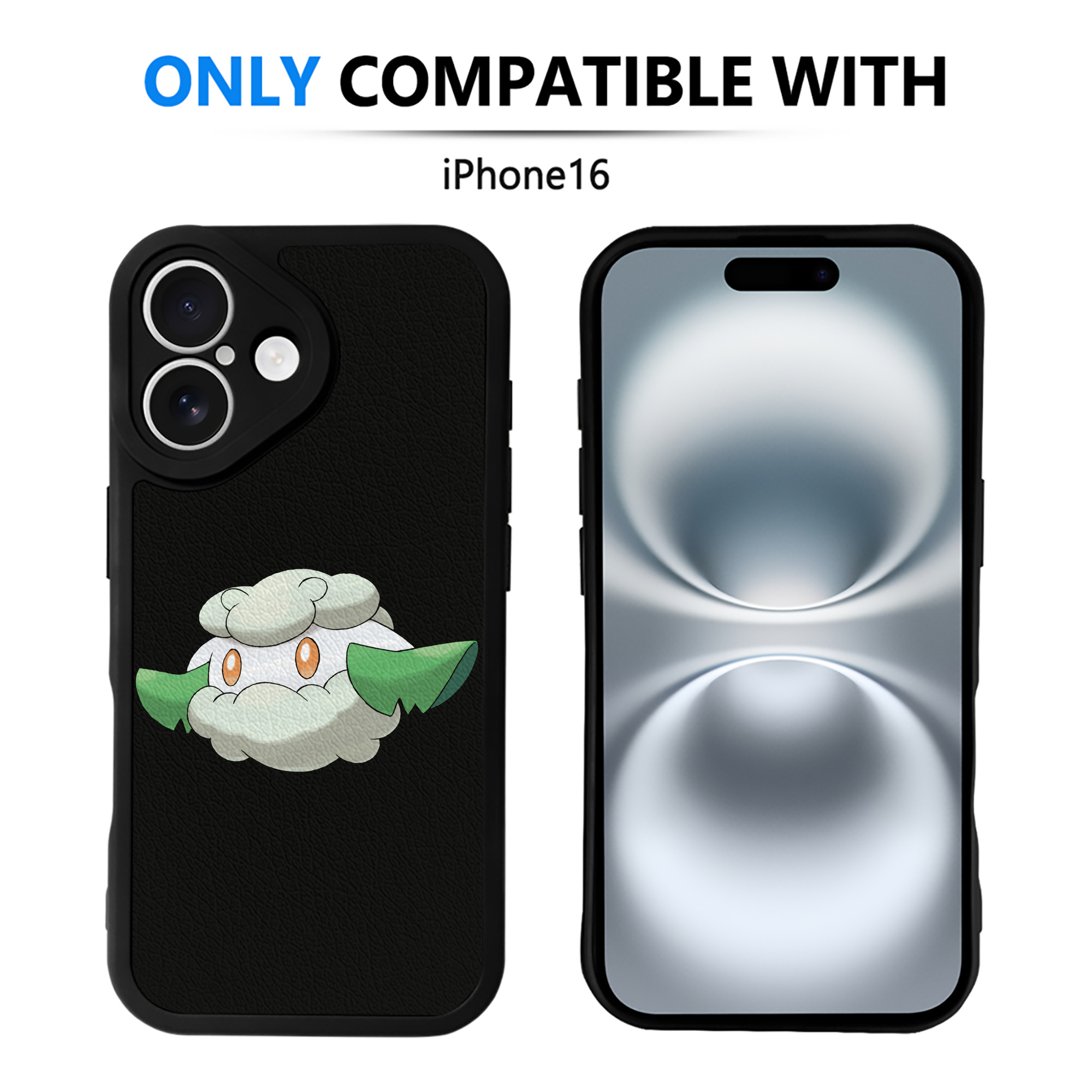 （画像用） ポケットモンスター Pokémon 【iPhone 16シリーズ対応】シリコンスマホケース（レザー調） 材質：シリコン
